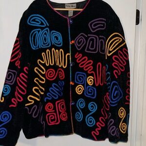 Indigo Moon Black Jacket with Pink Trim